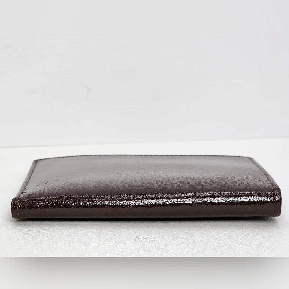 Vintage Gino Goat Leather Slim Bifold Wallet *Brown* NWT